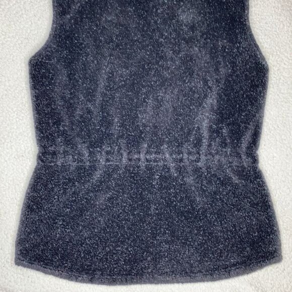 Tsunami Black Fuzzy Fleece Vest: Size Medium - Picture 5 of 8